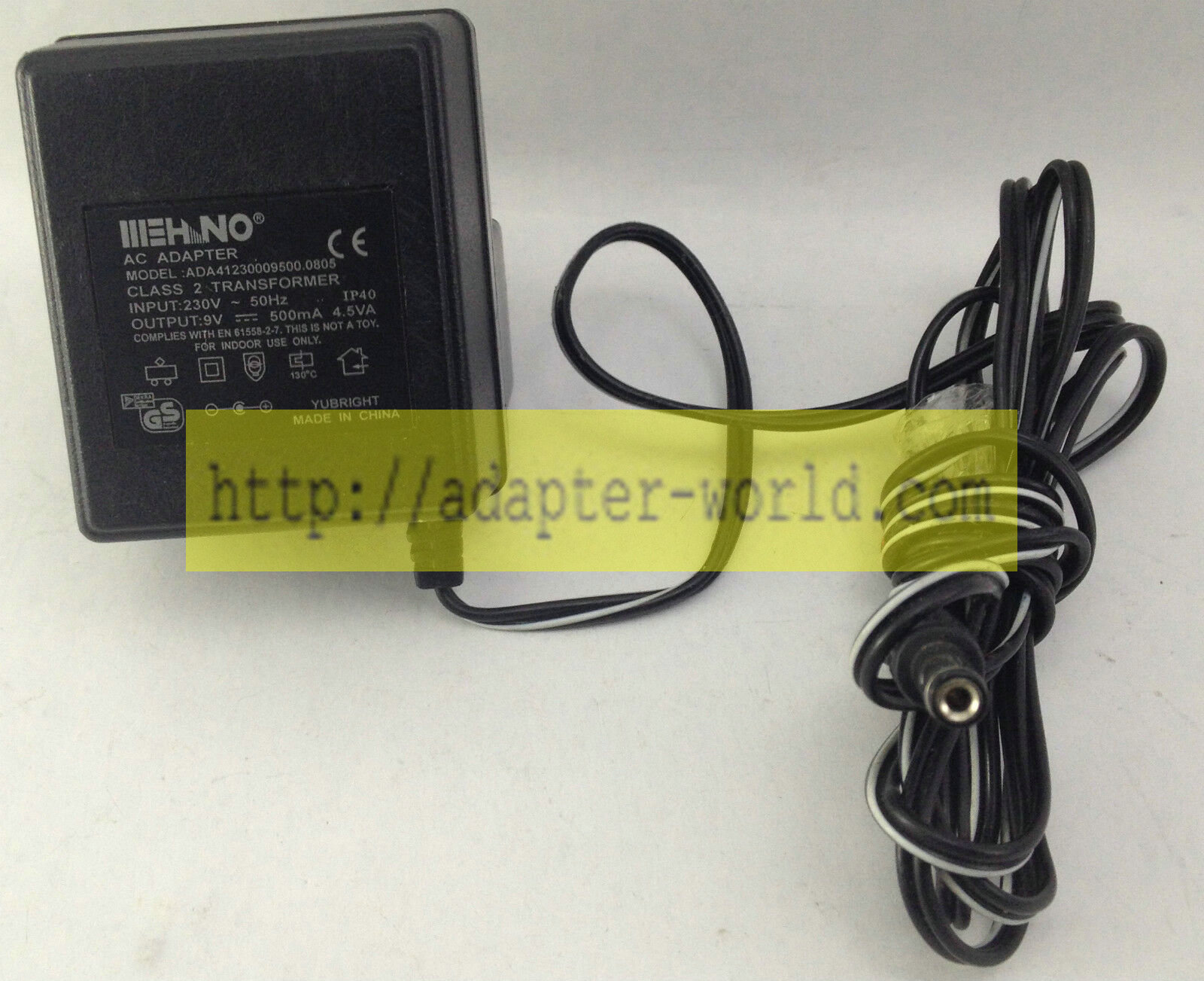 *Brand NEW* 9V 500mA 4.5VA AC Adapter Class 2 Transformer Input 230V 50Hz ADA412300095000.0805 Power Supply